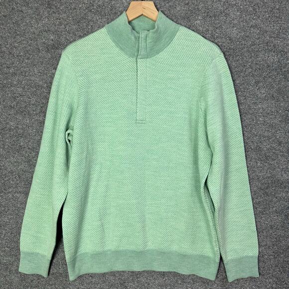 Vineyard‎ Vines 1/4 Zip Sweater Mens MERINO WOOL Mock Neck Pullover Lightweight - Picture 1 of 10